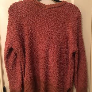 Salmon/orange colored sweater sweatshirt